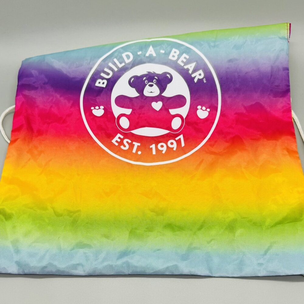 Build a Bear Rainbow Halter Top Jean‎ Shorts Sneakers Draw String Bag Clothes - Picture 9 of 9